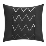 Chic Home Mycroft Pinch Pleated Ruffled Bed In A Bag Soft Microfiber Sheets 10 Pieces Comforter Decorative Pillows & Shams Black