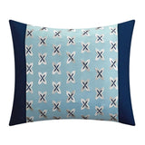 Chic Home Karras Quilted Embroidered Design Bed In A Bag Sheets 10 Pieces Comforter Decorative Pillows & Shams Blue