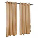 Pawleys Island Sunbrella Outdoor Gazebo Grommeted Textured Curtain Panel - 50"x84", Linen/Sesame
