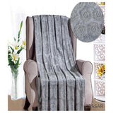 Ceasar Soft Plush Contemporary Embossed Collection All Season Throw 50"x60", Grey