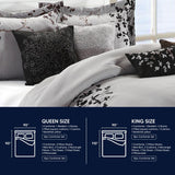 Cheila Silver Comforter Bed In A Bag Set 8 Piece