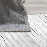 Plazatex Chevron Micro plush Decorative All Season Grey 50" X 60" Throw Blanket