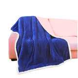 Plazatex Corduroy Faux Sherpa Reverse Throw Blanket - 50x60