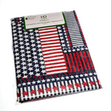 Carnation Home Fashions "Patriotic Patchwork" Vinyl Flannel Backed Tablecloth - Red/White/Blue