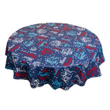 Carnation Home Fashions "USA" Vinyl Flannel Backed Tablecloth - Red/White/Blue