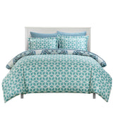 Chic Home Ibiza Majorca Medallion Reversible Bed In A Bag 7 Pieces Duvet Cover Set - King 106x92, Green