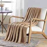 Dama Scroll All Season Embossed Pattern Ultra Soft and Cozy 50" x 60" Throw Blanket, Taupe