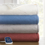 Micro Flannel Reversible Electric Throw Blanket 62" x 84" by Shavel Home Products