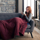 Micro Flannel Reversible Electric Throw Blanket 62" x 84" by Shavel Home Products