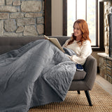 Micro Flannel Reversible Electric Throw Blanket 62" x 84" by Shavel Home Products