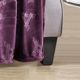 Eiffel Tower Premium Microplush Super Soft Embossed Pattern All Season 50" x 60" Throw Blanket, Plum