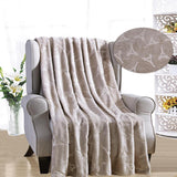 Eiffel Tower Premium Microplush Super Soft Embossed Pattern All Season 50" x 60" Throw Blanket, Taupe