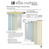 Ellis Curtain Sea Tumble Window Treatment 3" Rod Pocket 100% Cotton Curtain Panels Pairs Navy
