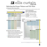 Ellis Stacey 1.5" Rod Pocket High Quality Fabric Solid Color Window Tailored Tier Pair Slate