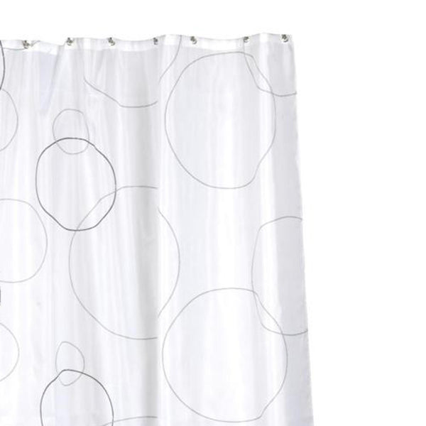 Carnation Home Fashions "Ava" Fabric Shower Curtain - White 70x72