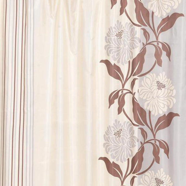Carnation Home Fashions "Chelsea" Fabric Shower Curtain - Chocolate 70" x 72
