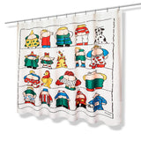 Carnation Home Fashions "Bottoms" Up Fabric Shower Curtain - 70x72", Multi
