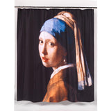 Carnation Home Fashions "Girl with the Pearl Earring" Museum Collection 100% Polyester Fabric Shower Curtain - Multi 70x72"