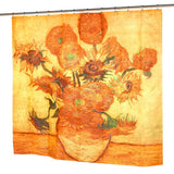 Carnation Home Fashions "Sunflowers" Museum Collection 100% Polyester Fabric Shower Curtain - Multi 70x72"