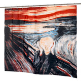 Carnation Home Fashions "The Scream" Museum Collection 100% Polyester Fabric Shower Curtain - Multi 70x72"