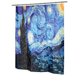Carnation Home Fashions "The Starry Night" Museum Collection 100% Polyester Fabric Shower Curtain - Multi 70x72"