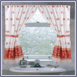 Carnation Home "Windsor" Fabric Window Curtain in Burgundy