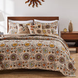 Greenland Home Fashion Andorra Quilt And Sham Bonus Set - Multi