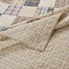 Greenland Home Fashions Oxford Plaid 100% Cotton Jumbo-Sized for Floor-Length Coverage Bedspread Set Taupe