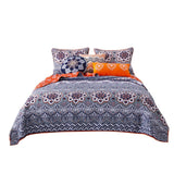 Greenland Home Fashion Medina High Quality Medallion Print Comfort Bedding Set - Saffron