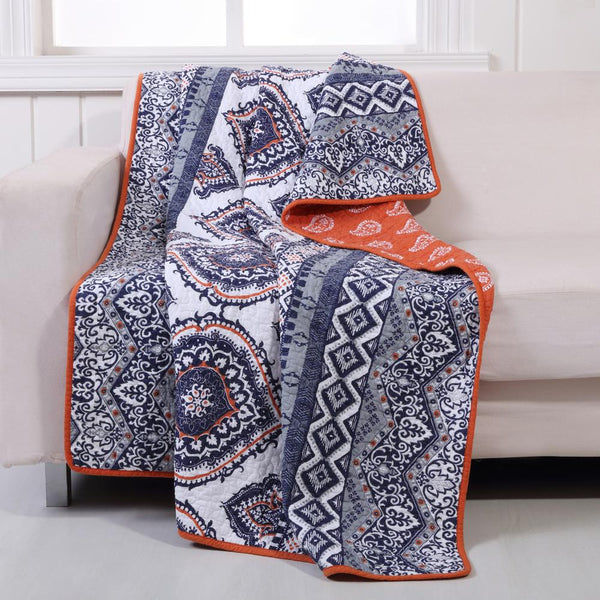 Greenland Home Fashion Medina Throw Blanket - Saffron 50x60