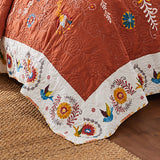 Greenland Home Fashions 100% Microfiber Polyester Topanga 5-Piece Quilt & Pillow Bonus Set Multi