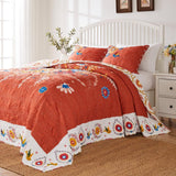 Barefoot Bungalow Topanga Luxury Modern Design 3 Pieces Bedspread Set for Bed Multicolor