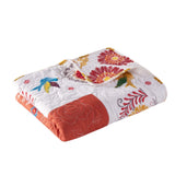 Barefoot Bungalow Topanga Throw Blanket Reversible Floral Print Two Looks in One 50" x 60" Multicolor