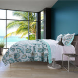 Barefoot Bungalow Oversized 100% Microfiber Polyester Cruz Reversible Quilt And Pillow Sham Set - Full/Queen 90x90", Multi