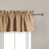 Greenland Home Fashion Burlap Window Valance With 2