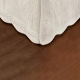 Greenland Home Fashion Paisley Quilted Bed Skirt Drop 18" - Ivory