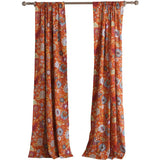 Greenland Home Fashion Astoria Festive Window Curtain Panel Pair With 3" Rod Pocket - Spice 42x63"