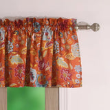 Greenland Home Fashion Astoria Window Valance With 2" header 3" rod pocket - Spice 84x19"