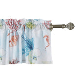 Barefoot Bungalow Sarasota Window Valance With 2" header 3" rod pocket - 84x14", Multicolor