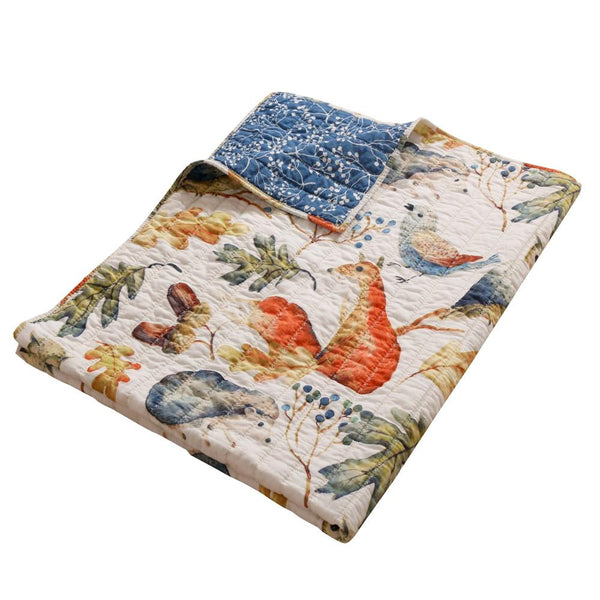 Barefoot Bungalow Willow Forest Creatures Perfect Accessory Throw Blanket - 50x6
