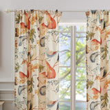 Barefoot Bungalow Willow 2 Panel And 2 Tie Back with 3" Rod Pocket Window Curtain - 42x84", Multi
