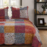 Barefoot Bungalow Paisley Slumber Quilt And Pillow Sham Set - Spice