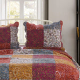 Barefoot Bungalow Paisley Slumber Softness with Reversible Pillow Sham - Spice