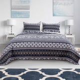 Barefoot Bungalow Native Reversible Quilt And Pillow Sham Set - Indigo