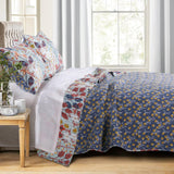 Barefoot Bungalow Perry Reversible Quilt And Pillow Sham Set - Multicolor