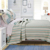Barefoot Bungalow Native Reversible Quilt And Pillow Sham Set - Indigo