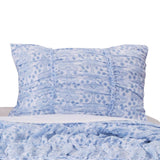 Greenland Home Fashion Helena Ruffle Whimsical Cotton Pillow Sham - Blue