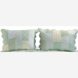 Greenland Home Fashions Barefoot Bungalow Juniper Geometric Patterns in Natural Colors and Classic Motifs Pillow Sham - Sage
