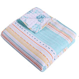 Barefoot Bungalow Pacifica Extra Softness And Comfort Reversible Throw Blanket - 50x60", Aqua