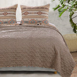 Barefoot Bungalow Phoenix Quilt And Pillow Sham Set - Tan